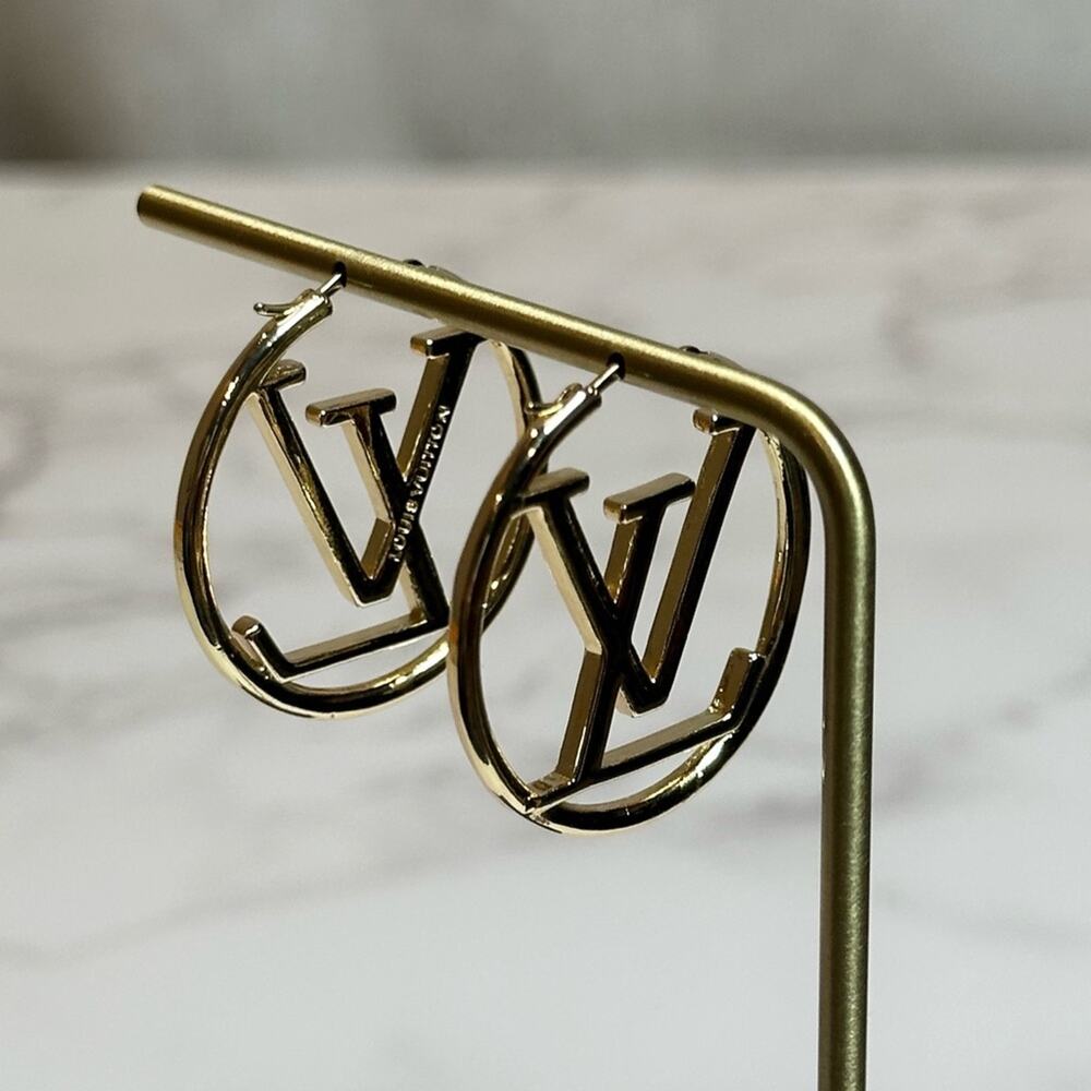 Source Unknown Stainless Steel Gold Hoop Earrings - Picture 10 of 13